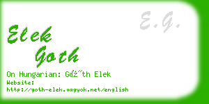 elek goth business card